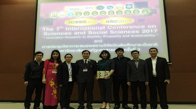  Khoa Kinh tế tham gia Hội thảo quốc tế lần thứ 7 về Khoa học và Khoa học xã hội (ICSSS) tại trường Đại học Rajabhat Maha Sarakham, Thái Lan